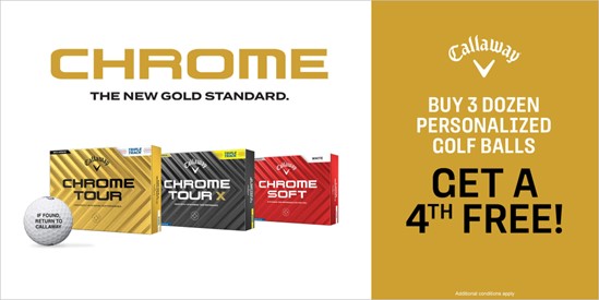 Buy 3 Dozen Personalized Callaway Get 4th FREE