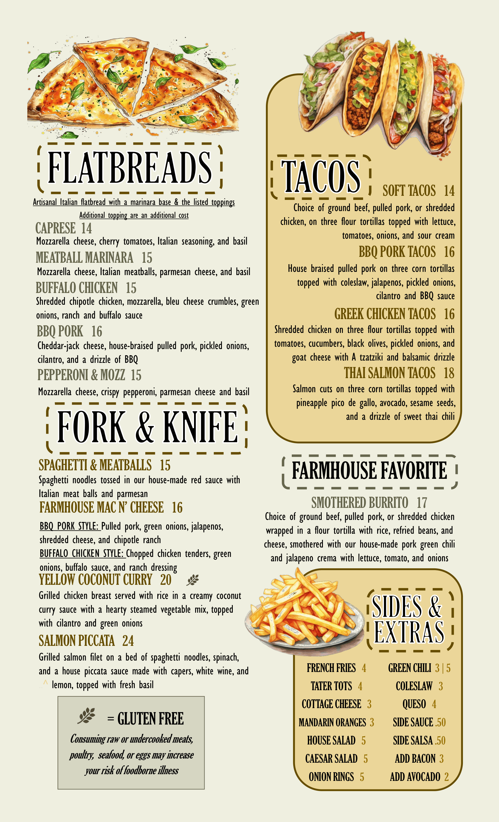 SPRING UPDATE - FULL MENU-