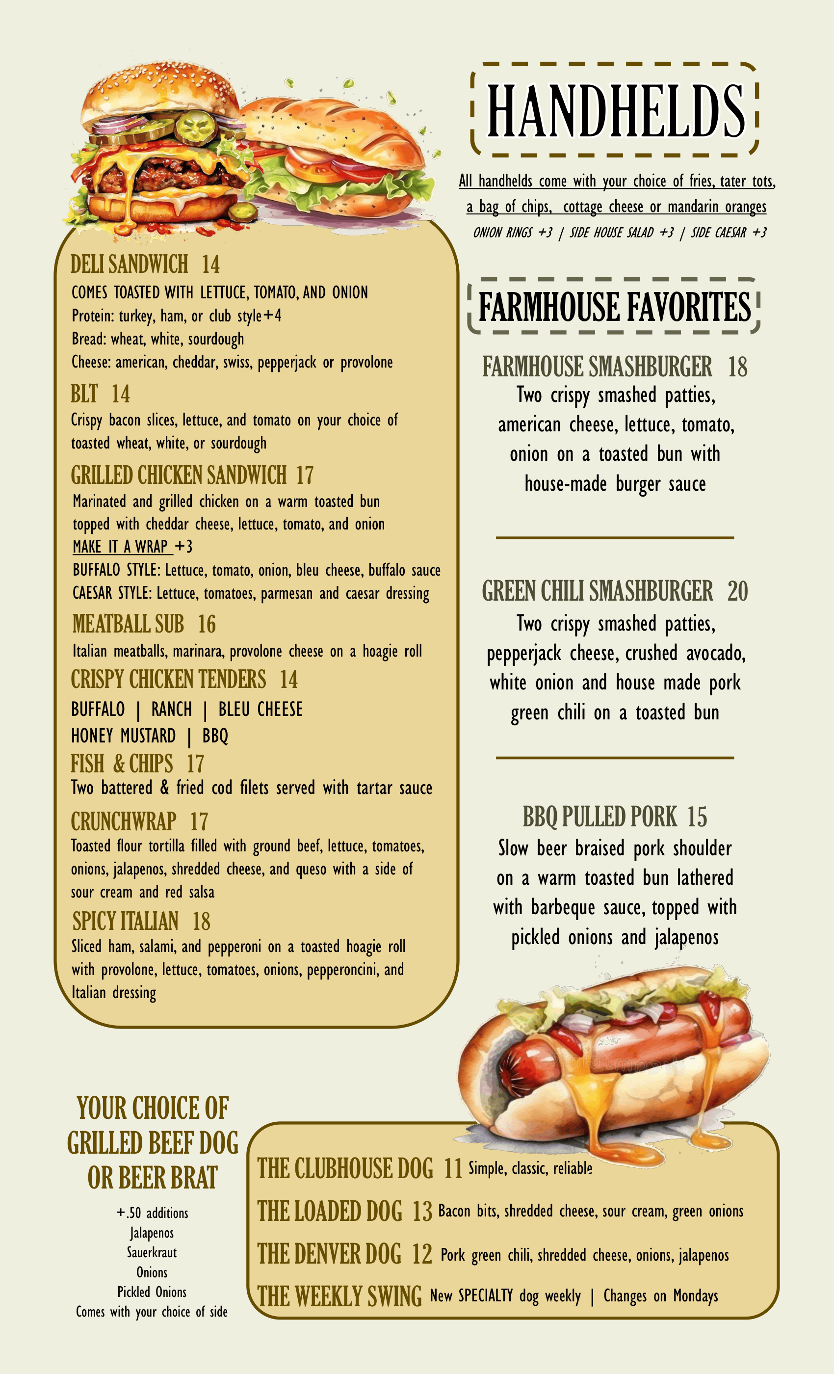 SPRING UPDATE - FULL MENU-